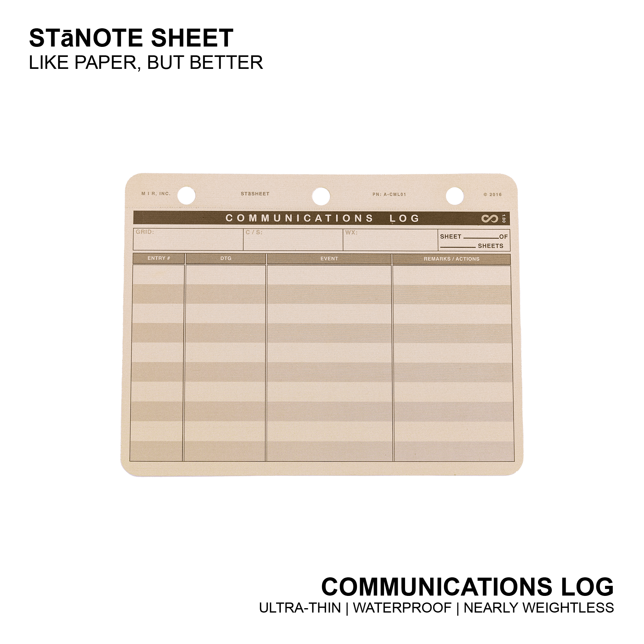 STāNOTE SHEETS - COMM & OBS TEMPLATES