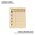 STāNOTE SHEETS - MARKSMANSHIP TEMPLATES