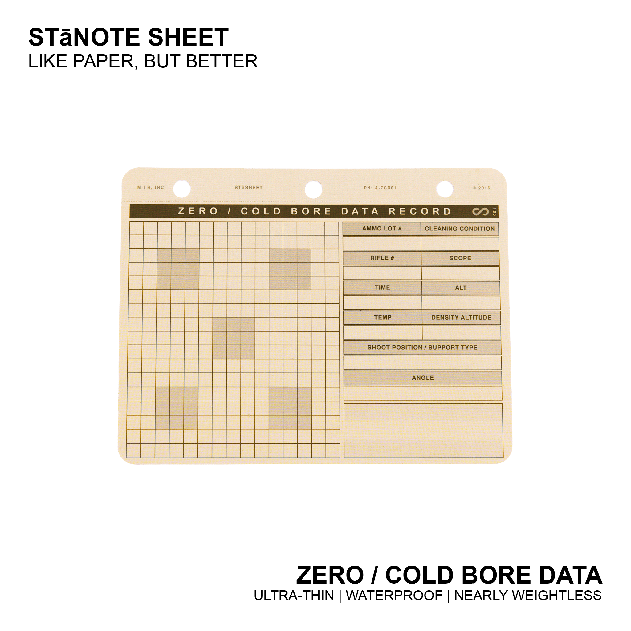 STāNOTE SHEETS - MARKSMANSHIP TEMPLATES
